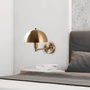 Opviq Lámpara de Pared de Metal Dorado